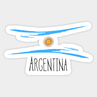 Argentina Flag Jersey Vintage Futbol Soccer Remera Argentina Sticker